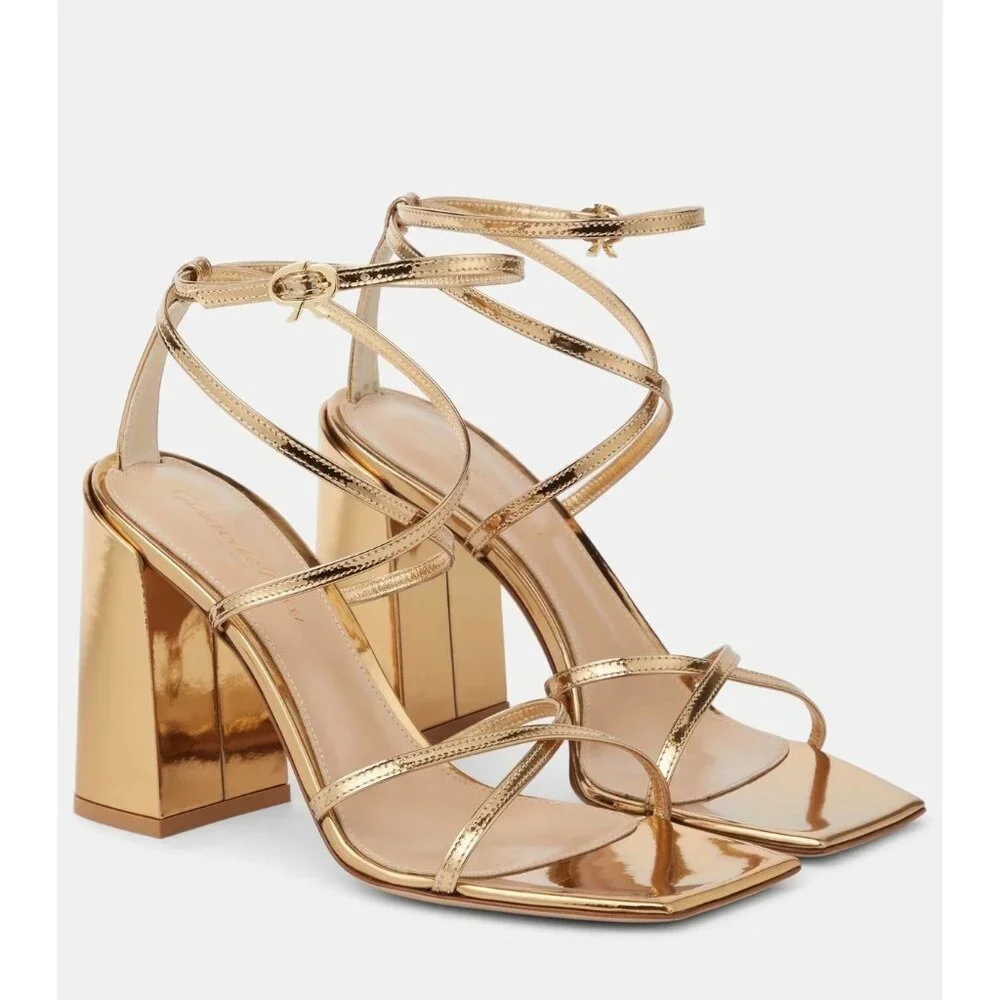 Gianvito Rossi Patent Leather Sandals in Mekong - Picture 2 of 10